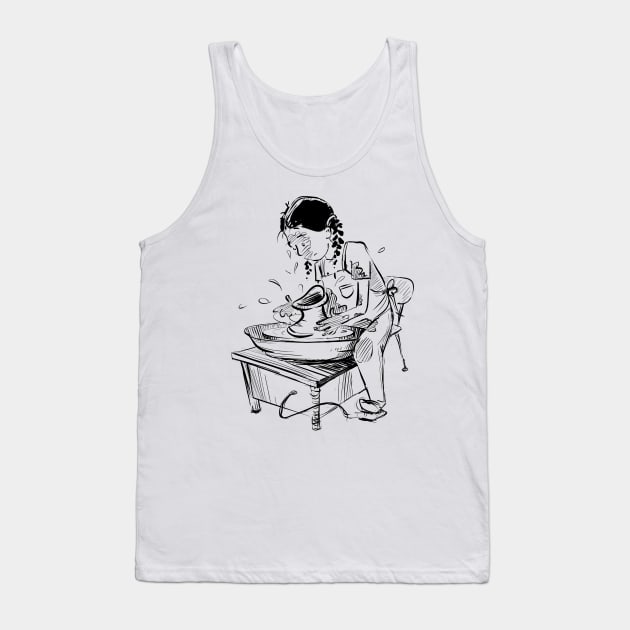 Pottery Fun Tank Top by Jason's Doodles